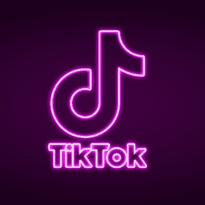 neon tiktok logo